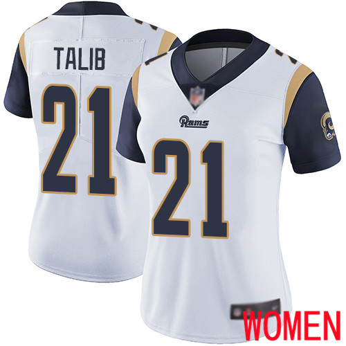 Los Angeles Rams Limited White Women Aqib Talib Road Jersey NFL Football #21 Vapor Untouchable->women nfl jersey->Women Jersey